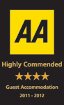 AA Highly Commended 4 star Guest Accommodation 2010 - 2011